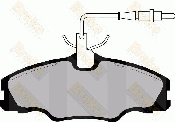 BRAKE ENGINEERING Комплект тормозных колодок, дисковый тормоз PA1112